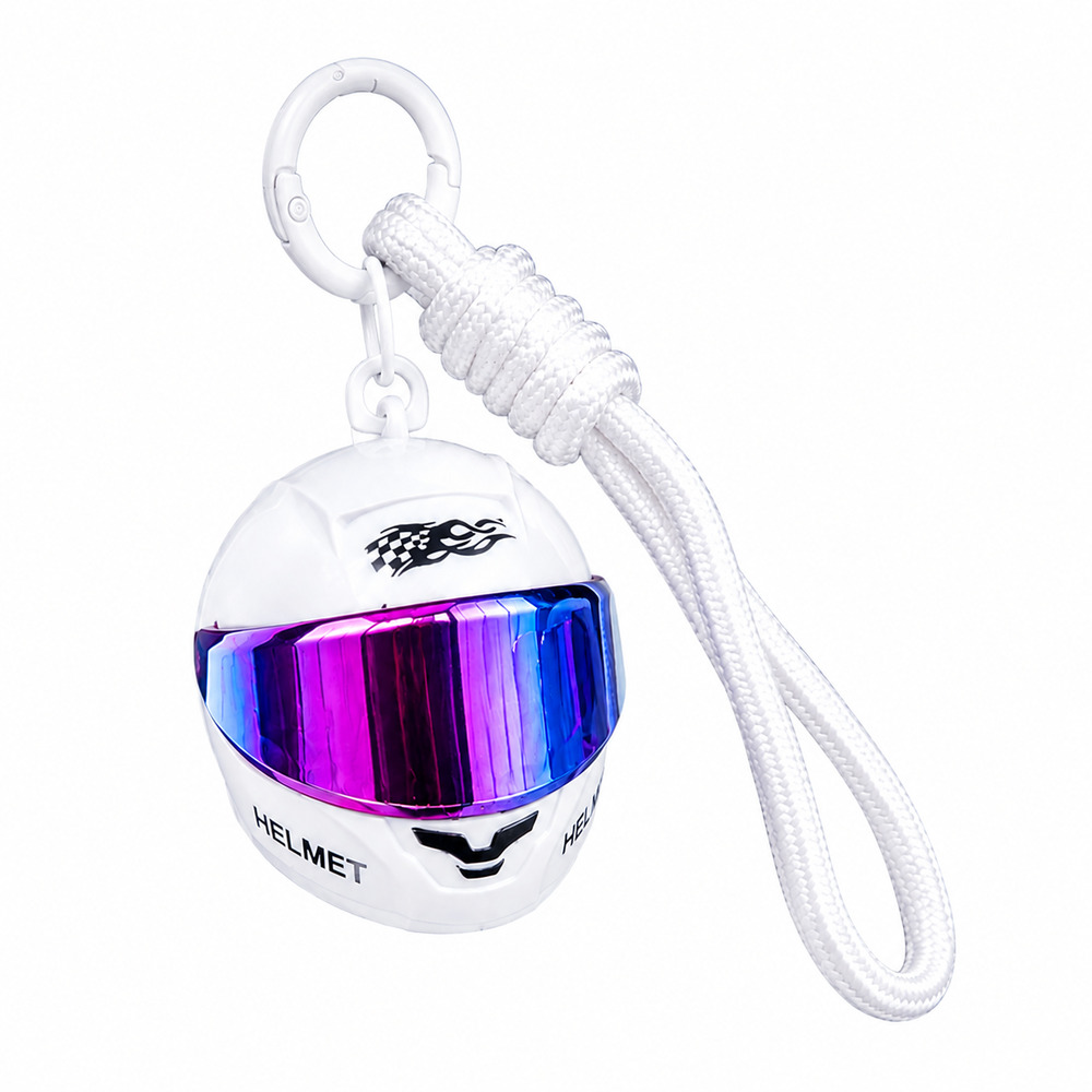 Cool Colorful Helmet Keychain  - Bicycle Chain 评论和价格